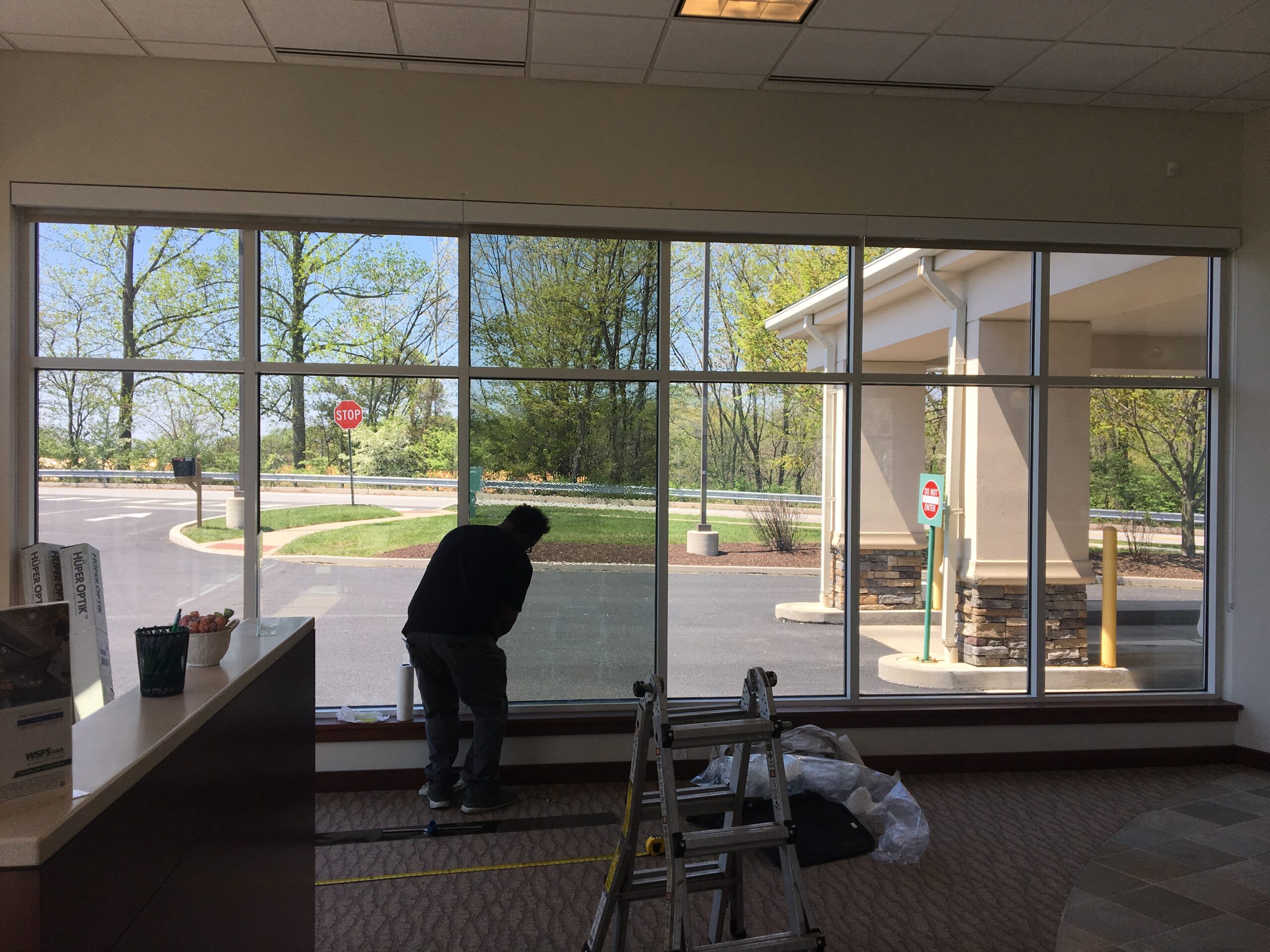 Ceramic 50 window film installed at WSFS Bank in Rehoboth, DE to reduce heat, glare, and UV damage