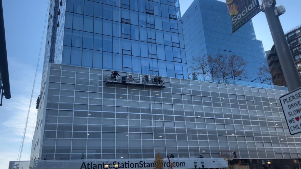 Atlantic Station – Stamford, CT 3M Safety S70X Window Film installation at Atlantic Station Stamford CT by Guardian Bastille