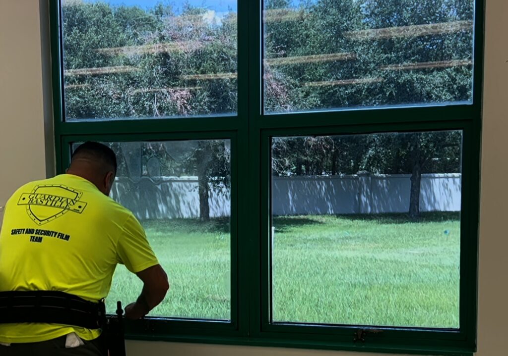 3M Ultra Night Vision 25 security window film installation at Duval County Public Schools Jacksonville FL