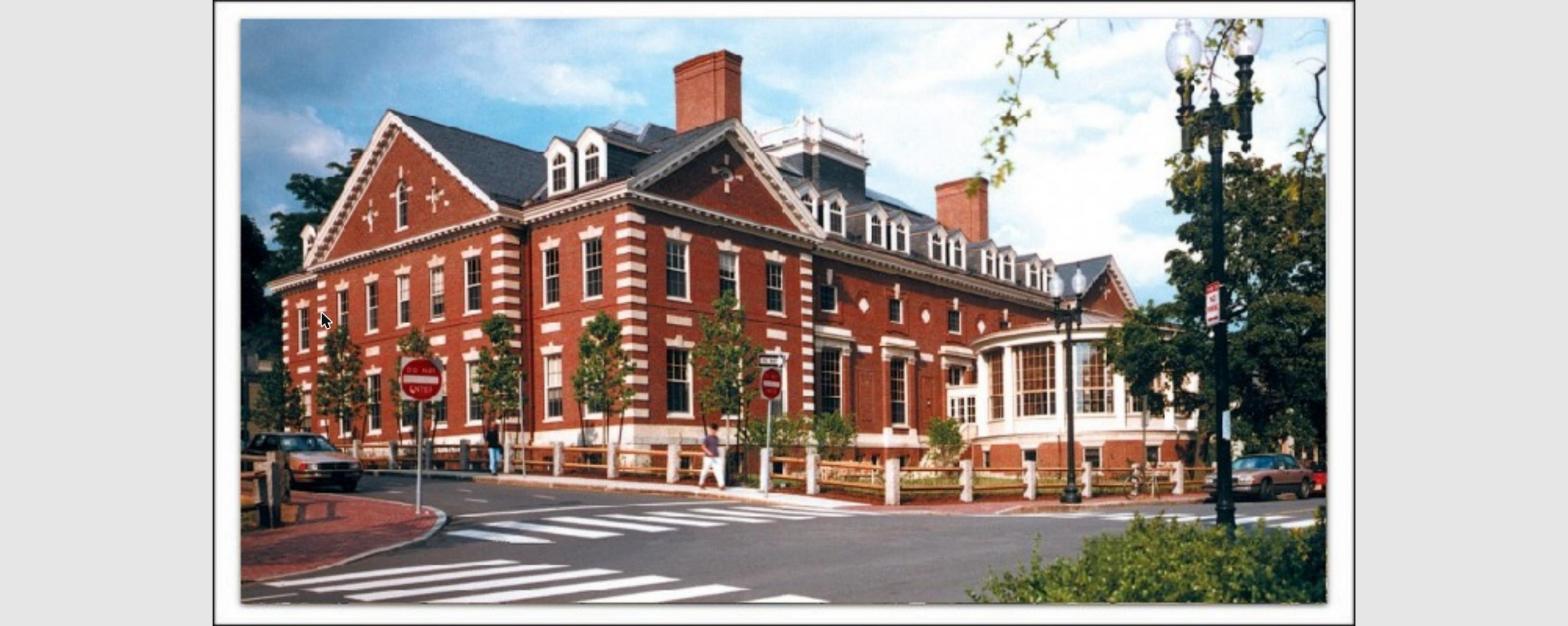 Harvard University campus building with window film installation