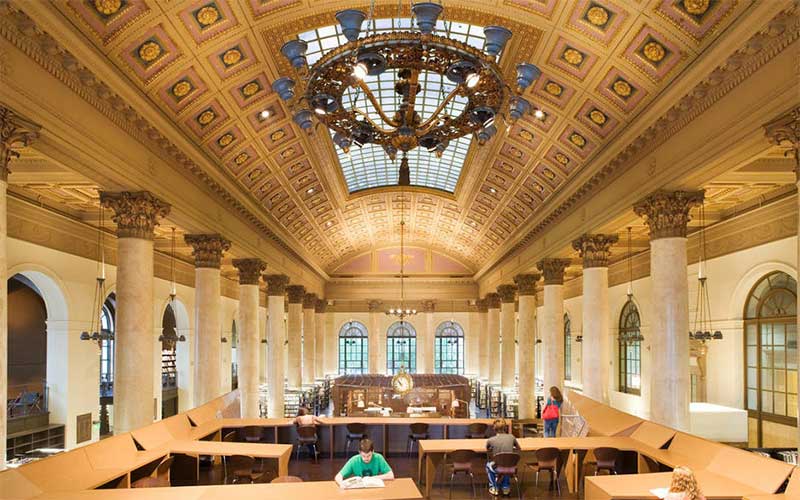 RISD Museum reading room with 3M solar window film